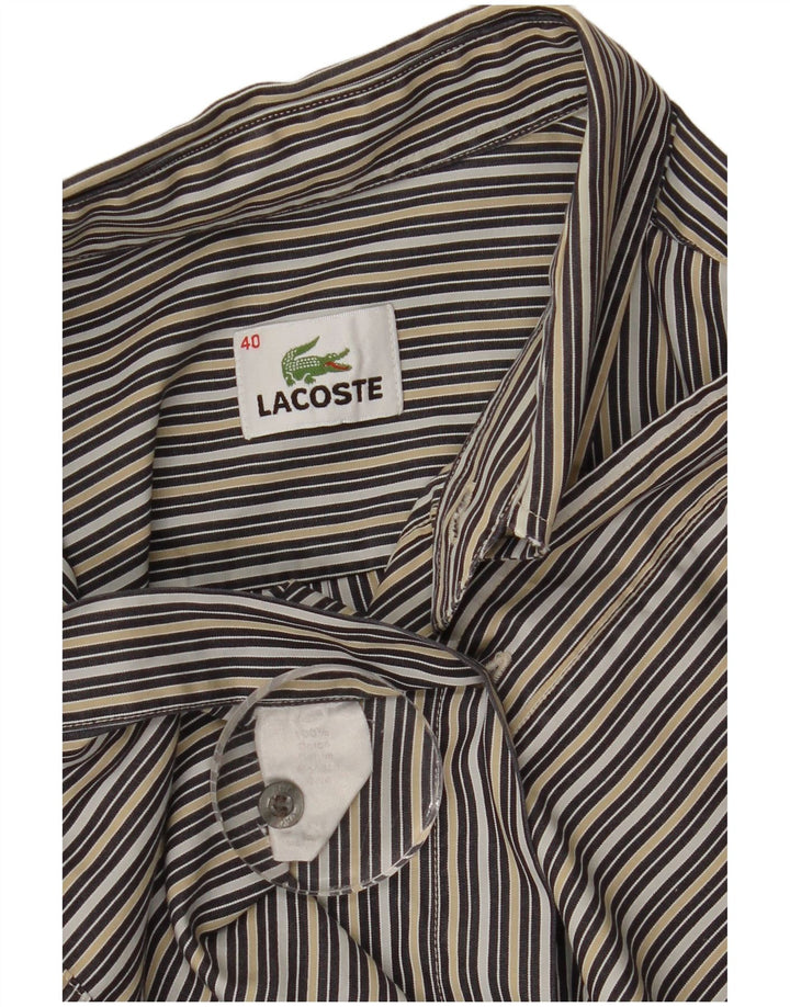 Ανδρικό πουκάμισο Lacoste Μέγεθος 40 Βαμβακερό μεσαίο πολύχρωμο ρίγες