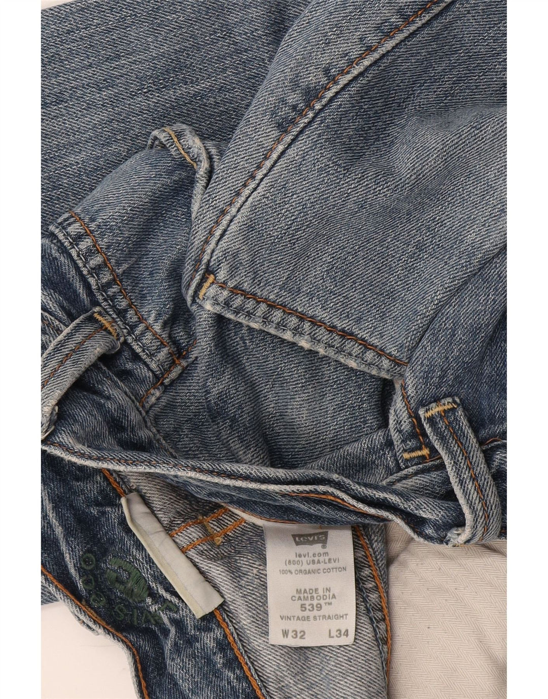 Ανδρικό τζιν Levi's Straight W32 L34 Μπλε βαμβακερό