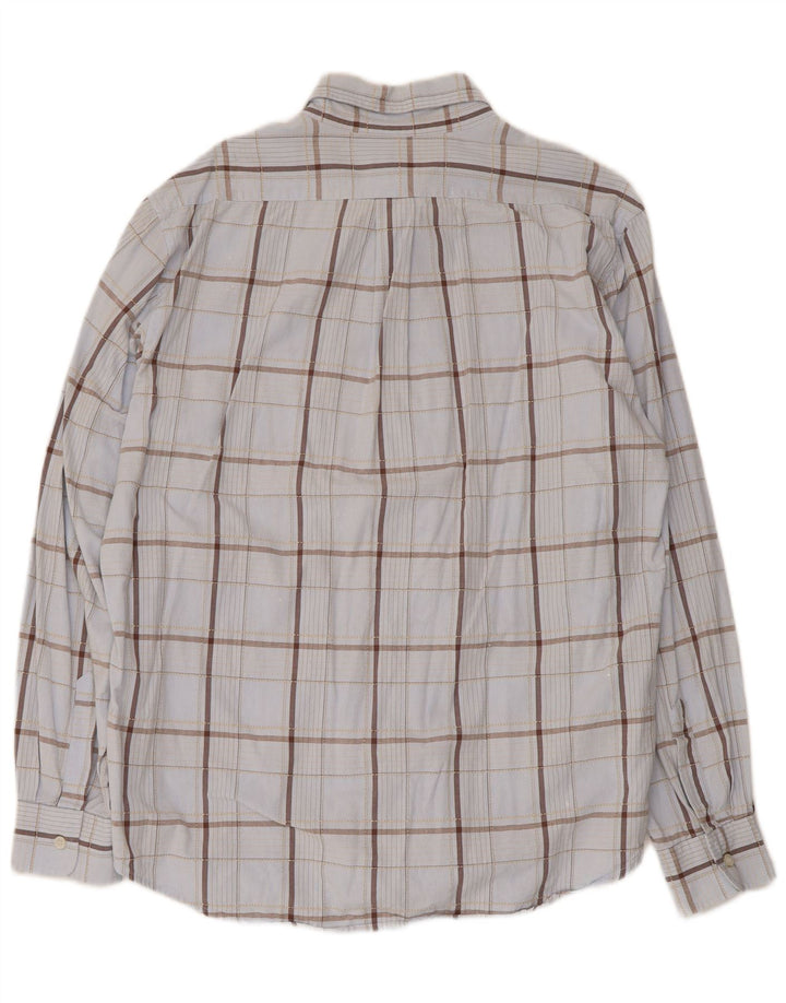 Ανδρικό πουκάμισο Trussardi Jeans XL Blue Check Cotton