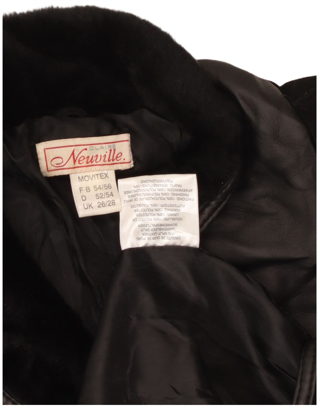 Neuville Γυναικείο Suede Jacket UK 26/28 5XL Μαύρο Δερμάτινο