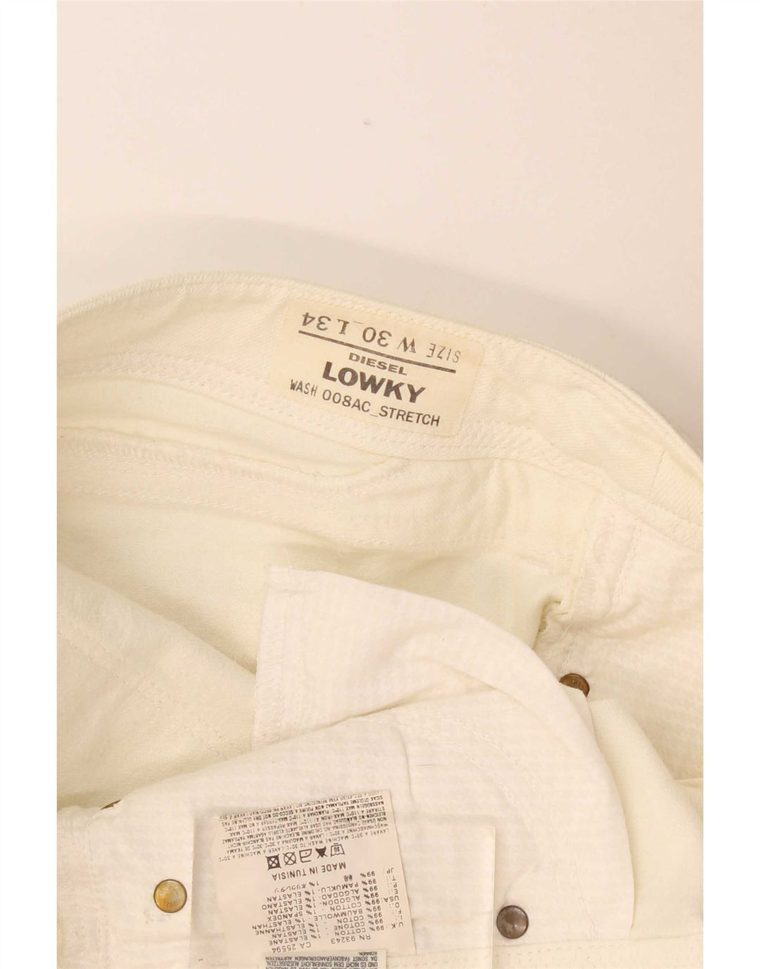 Diesel Γυναικείο Lowky Slim Jeans W30 L34 Off White Βαμβακερό