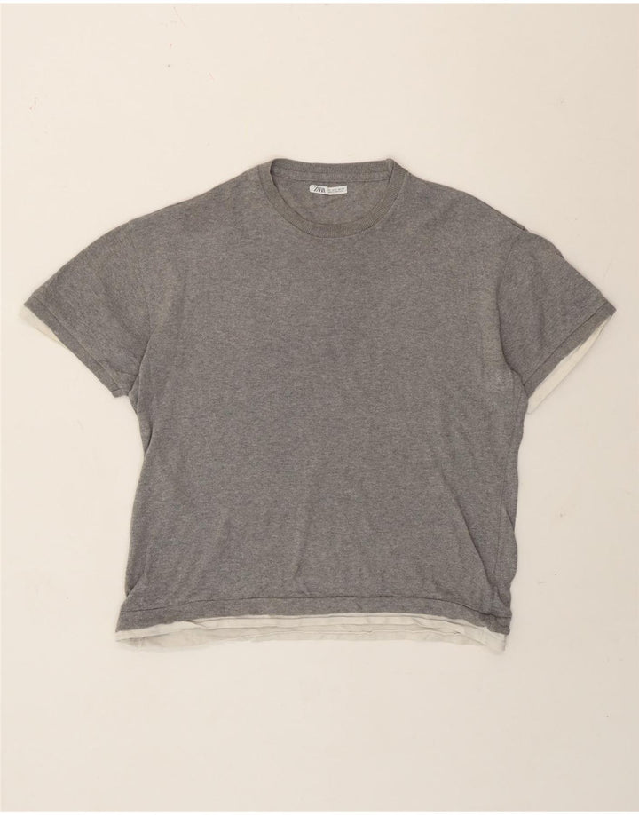 Zara Ανδρικό T-Shirt Top Small Grey