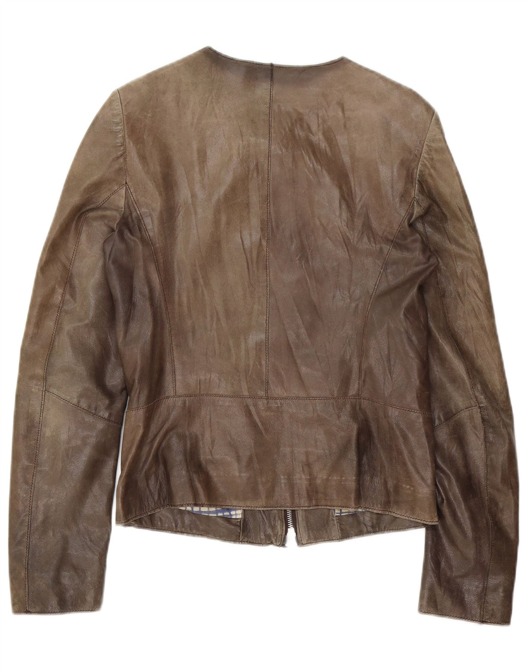 Vintage Γυναικείο Δερμάτινο Μπουφάν UK 10 Small Brown