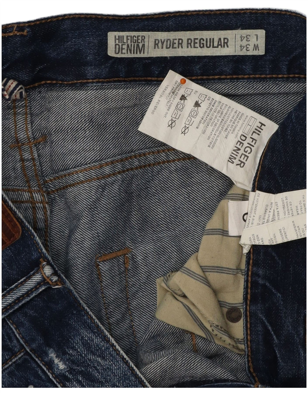 TOMMY HILFIGER Ανδρικό τζιν Ryder Distressed Straight W34 L34 Μπλε βαμβακερό