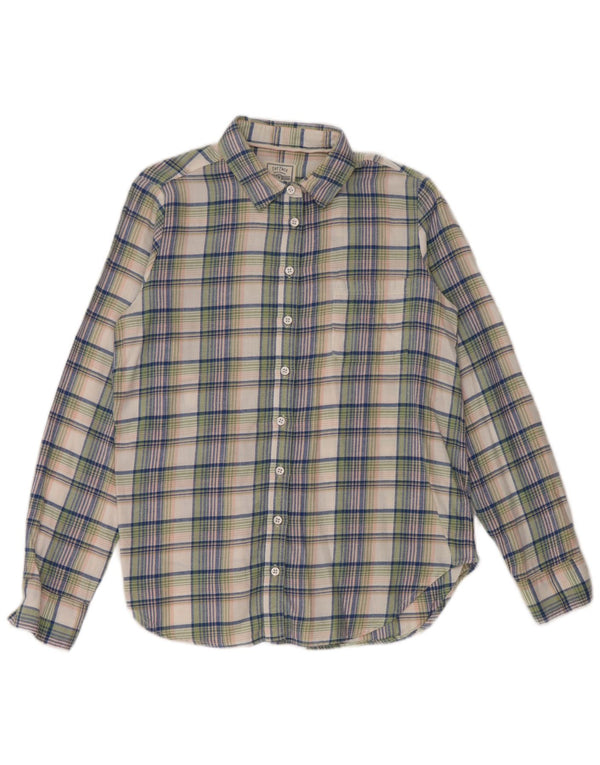 Fat Face Γυναικείο πουκάμισο Classic Fit Flannel UK 10 Small Green Check Βαμβακερό