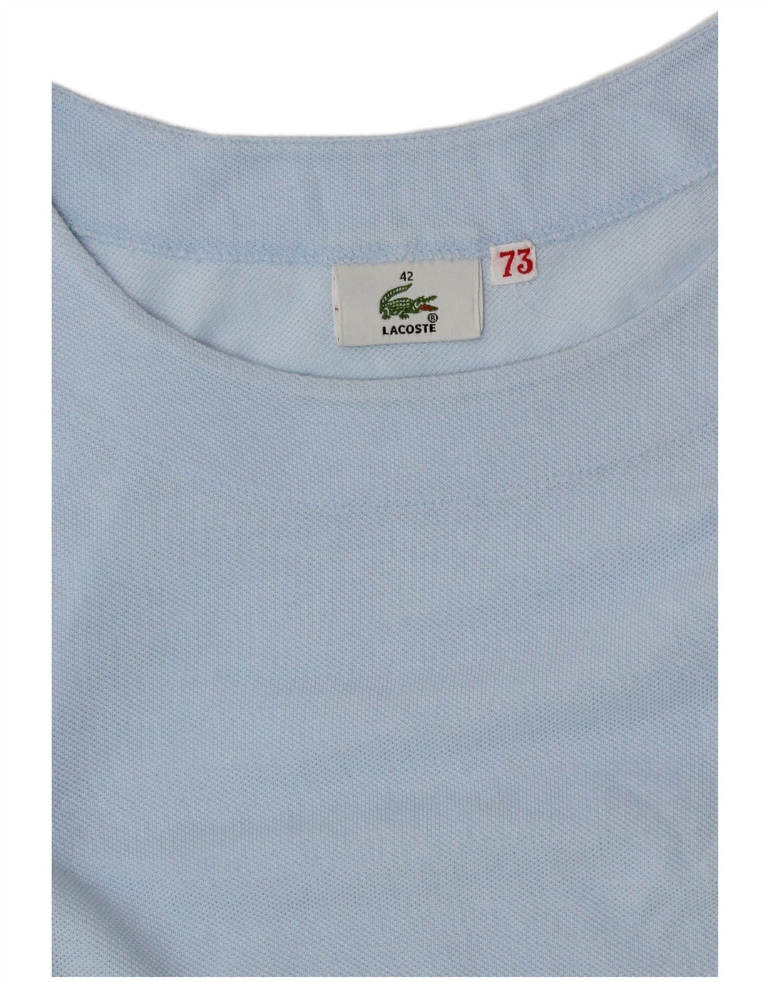 Γυναικείο T-Shirt Lacoste Crop Top Size 42 Μεγάλο Μπλε Βαμβακερό