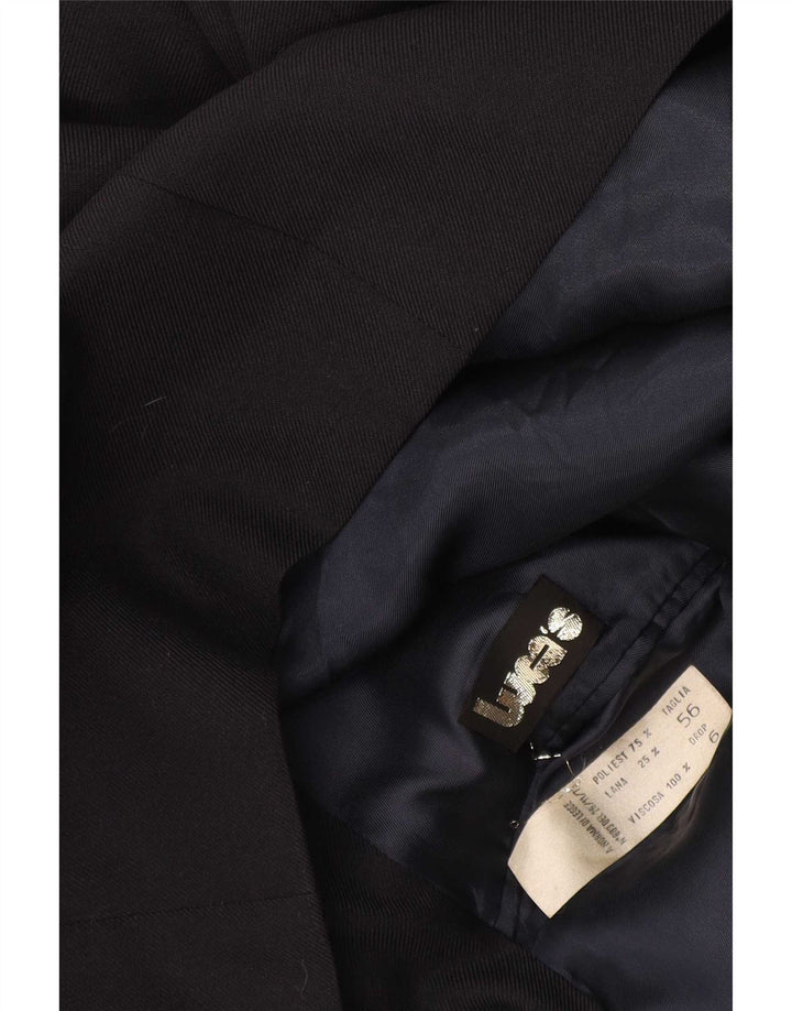 Vintage Ανδρικό Διπλό Μπουφάν Blazer IT 56 3XL Μαύρο Πολυεστέρας