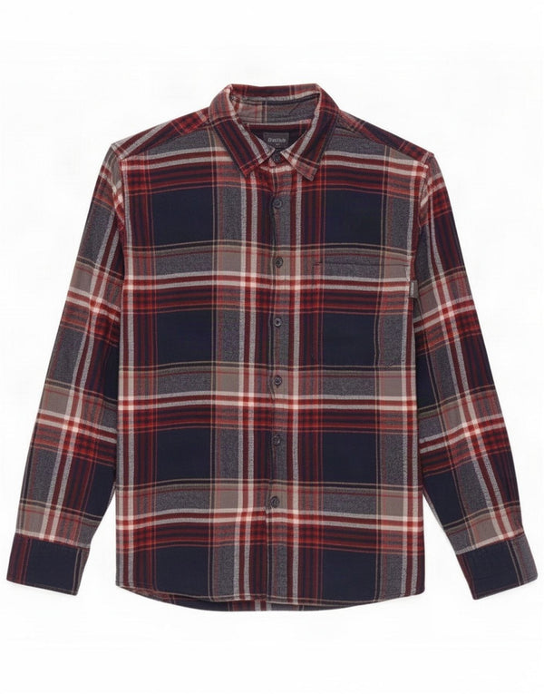 Eddie Bauer Ανδρικό φανελένιο πουκάμισο Medium Navy Blue Check Cotton