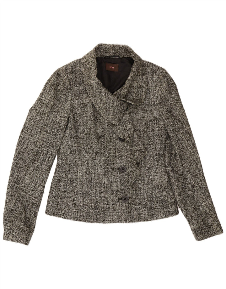 Reiss Γυναικείο σακάκι με 4 κουμπιά UK 10 Small Grey Wool