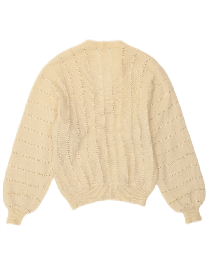 Vintage γυναικεία ζακέτα πουλόβερ UK 14 Medium Off White