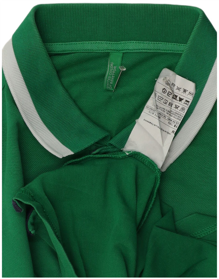 Ανδρικό μπλουζάκι πόλο Benetton, μεσαίο πράσινο βαμβακερό