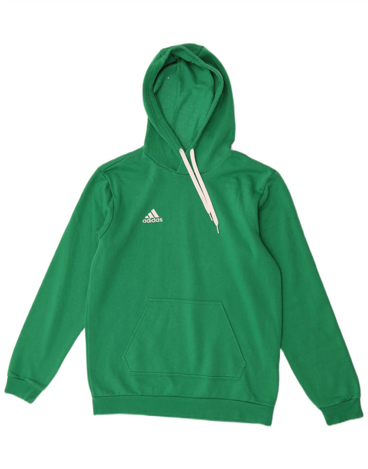 Ανδρικό φούτερ Adidas, μεσαίο πράσινο βαμβακερό