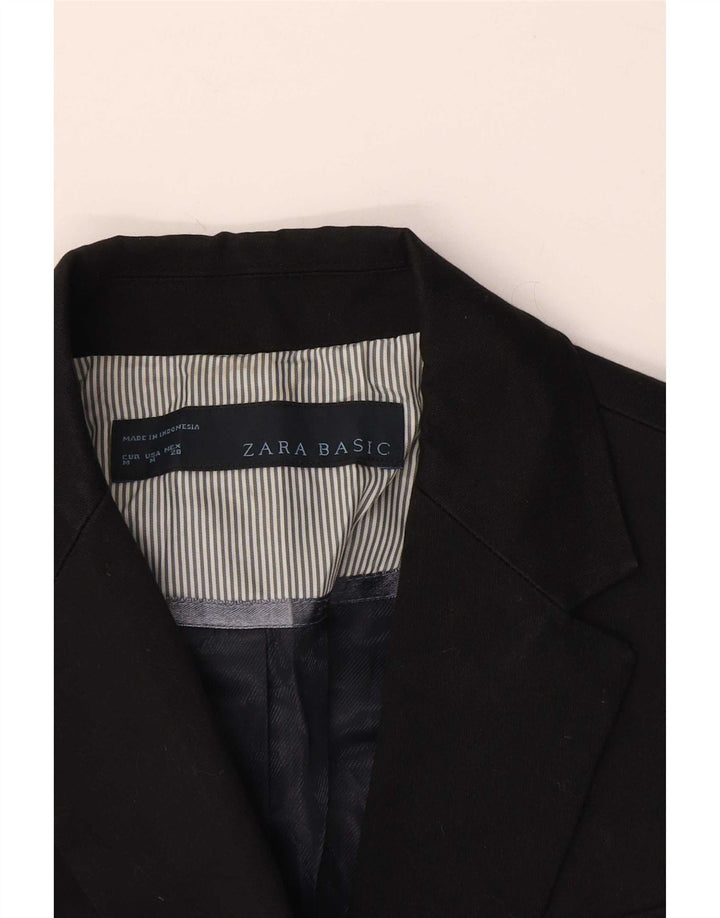 Zara Γυναικείο σακάκι 1 κουμπιού Blazer UK 12 Medium Black