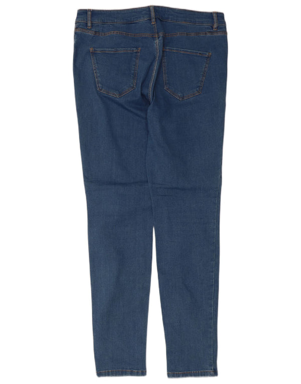 Massimo Dutti Γυναικείο Skinny Jeans EU 42 Large W32 L29 Μπλε φλοράλ βαμβακερό