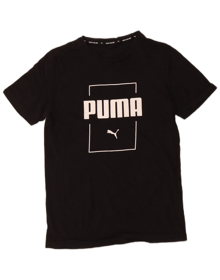 Ανδρικό γραφικό μπλουζάκι Puma, μικρό μαύρο βαμβακερό