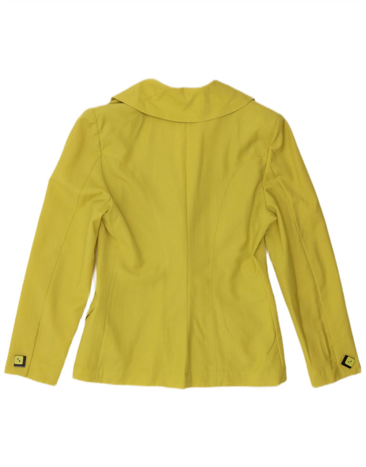 Carla G Γυναικείο σακάκι blazer 3 κουμπιών UK 10 Small Yellow