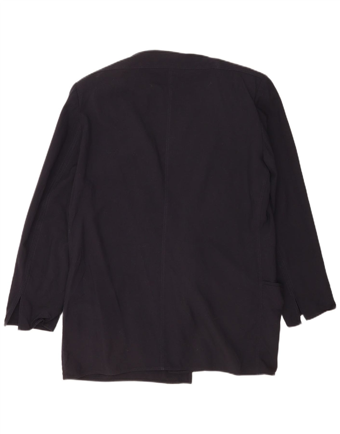 Vintage Γυναικείο Loose Fit Open Blazer Jacket IT 46 Large Navy Blue Wool