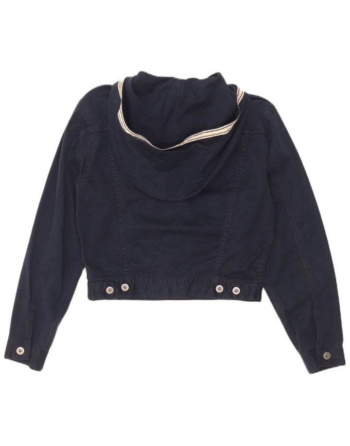 Benetton Γυναικείο τζιν μπουφάν με κουκούλα IT 40 Small Navy Blue
