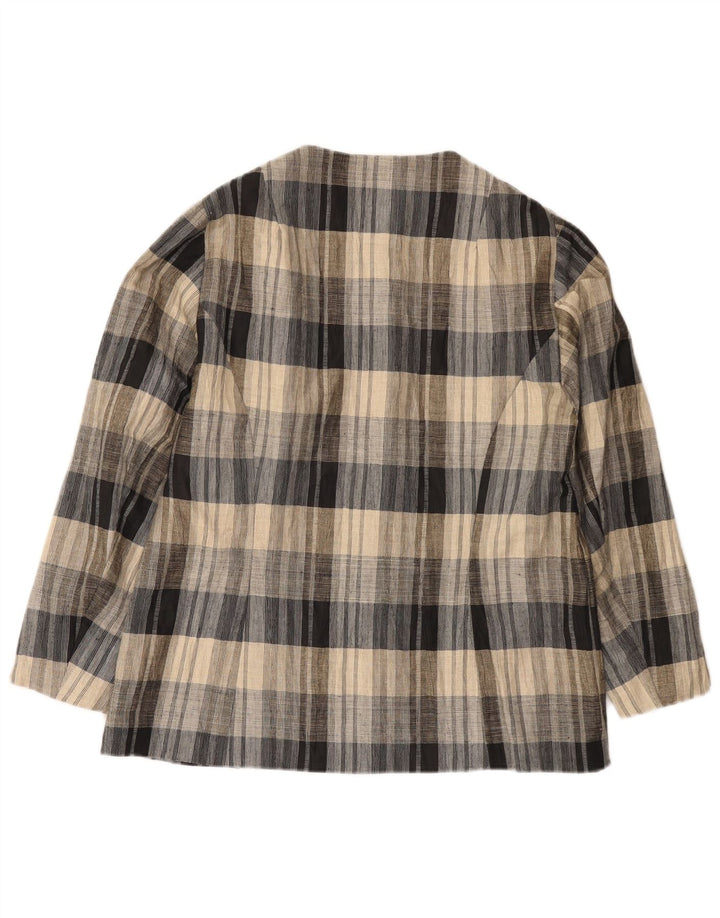 Vintage γυναικείο σακάκι με 5 κουμπιά σακάκι UK 10 Small Grey Check