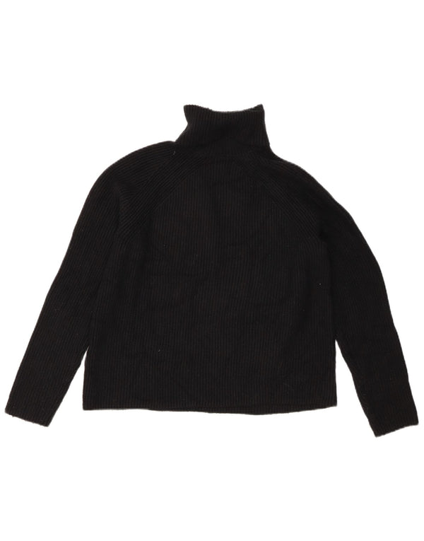 Marks & Spencer Γυναικείο πουλόβερ με ρολό λαιμόκοψη UK 10 Small Black Viscose
