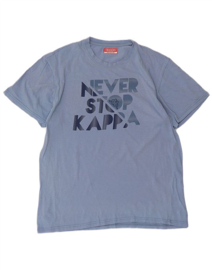 Kappa Γυναικείο T-Shirt Top UK 14 Medium Blue
