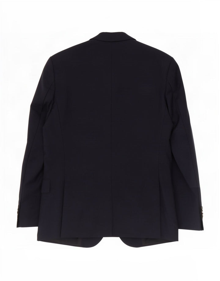 Hugo Boss Ανδρικό σακάκι μπλέιζερ με 2 κουμπιά EU 46 Small Navy Blue Virgin Wool