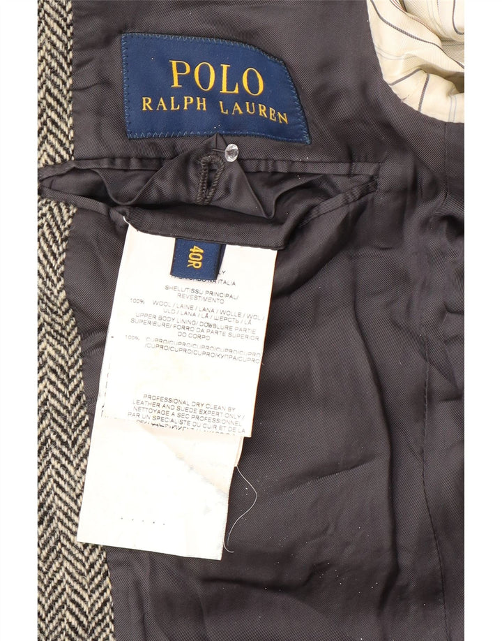 Polo Ralph Lauren Ανδρικό σακάκι 2 κουμπιών US 40 Large Grey Chevron Wool