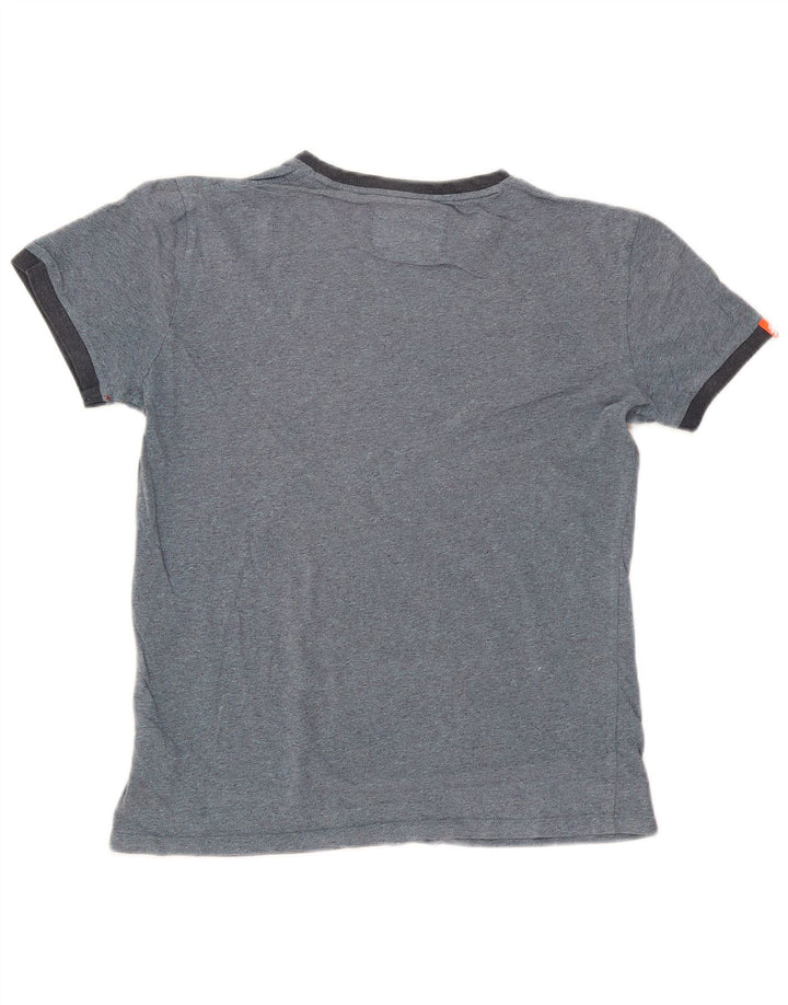 Superdry Ανδρικό T-Shirt Top Μικρό Navy Blue από βαμβάκι
