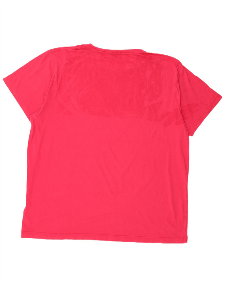 Ανδρικό T-Shirt Gant κανονικό τοπ 3XL ροζ βαμβακερό
