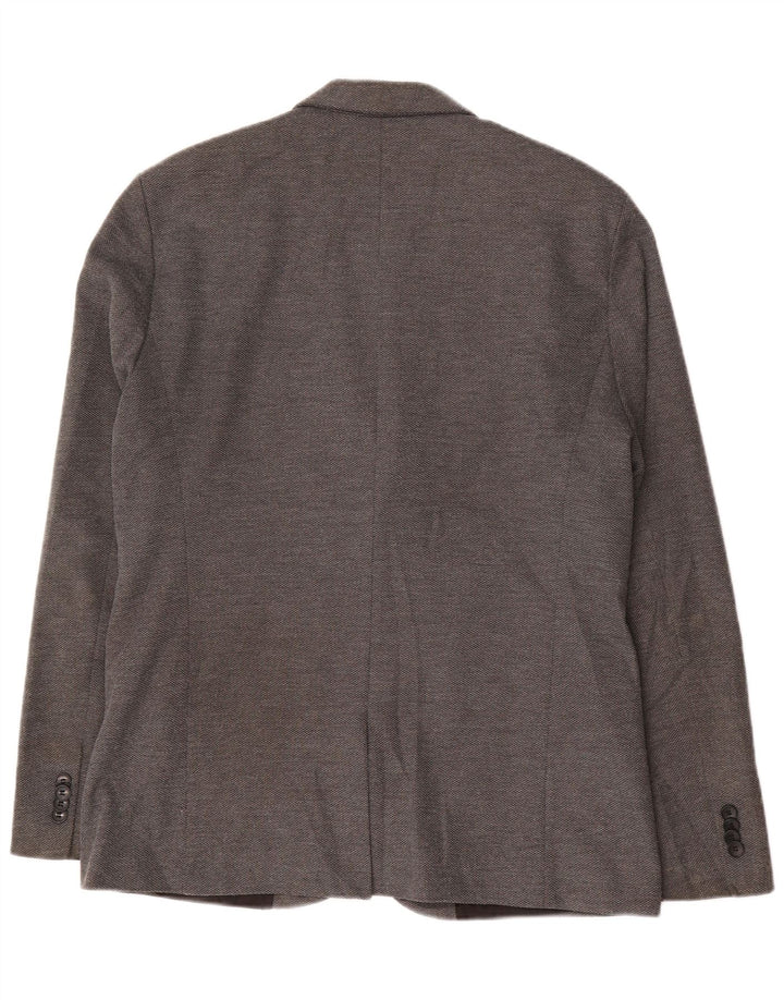 Zara Ανδρικό μπουφάν blazer 2 κουμπιών UK 42 XL Grey Polyester