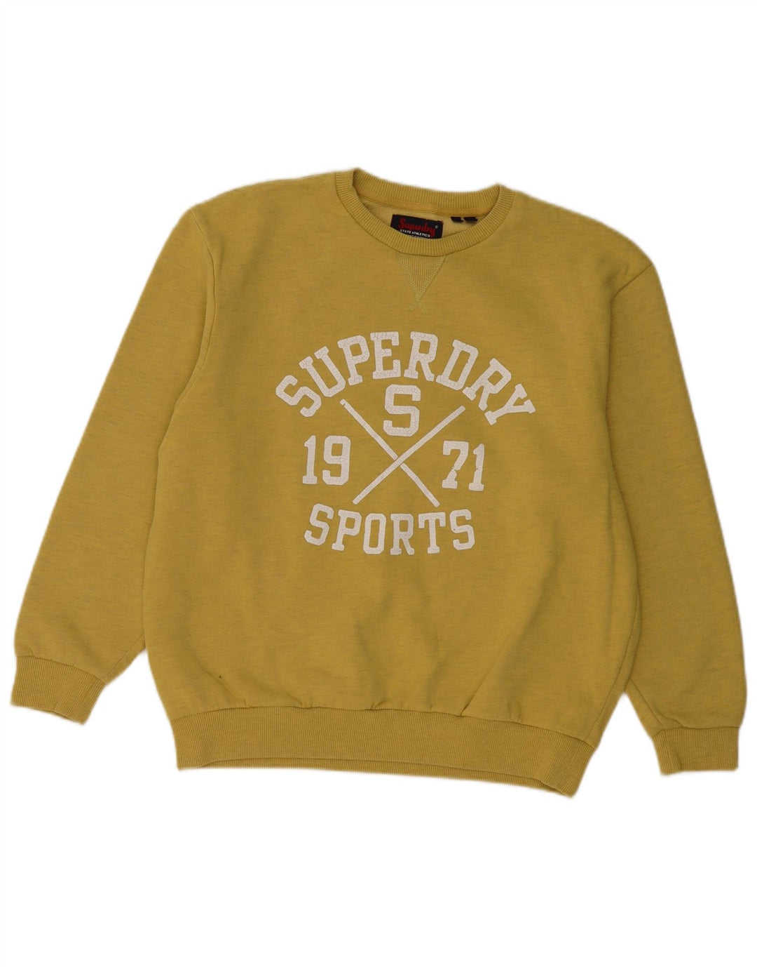 Γυναικείο γραφικό φούτερ SUPERDRY Jumper UK 12 Medium Yellow Flecked