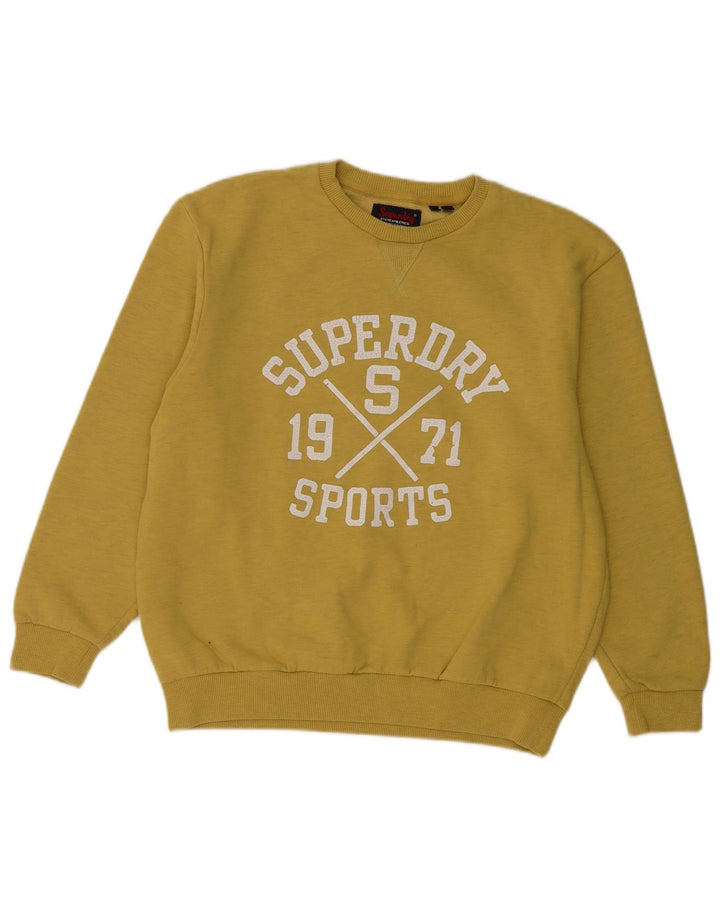 Γυναικείο γραφικό φούτερ SUPERDRY Jumper UK 12 Medium Yellow Flecked