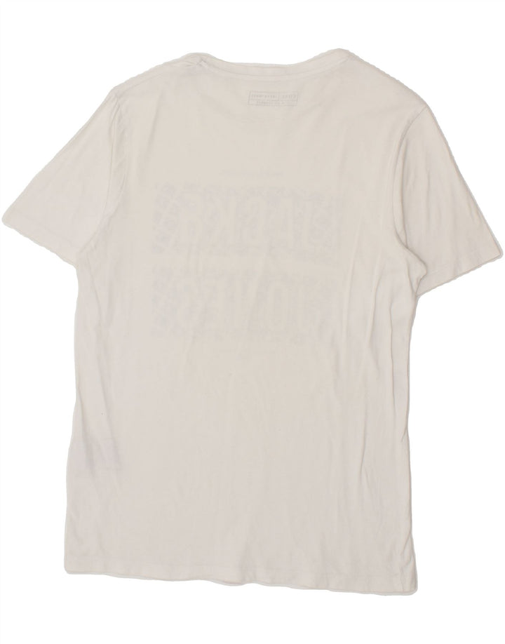 JACK & JONES Mens Graphic T-Shirt Top Small White Cotton Vintage Jack & Jones and Second-Hand Jack & Jones from Messina Hembry 