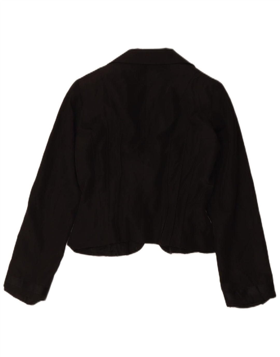 Vintage γυναικείο σακάκι σακάκι με 1 κουμπί Crop IT 42 Medium Black Acetate