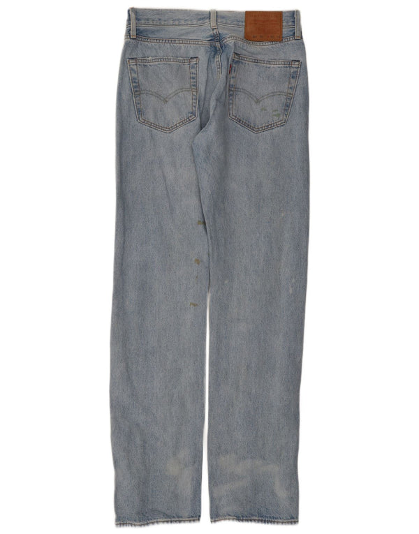 Levi's Mens 501 Distressed Straight Jeans W30 L34 Μπλε βαμβακερό