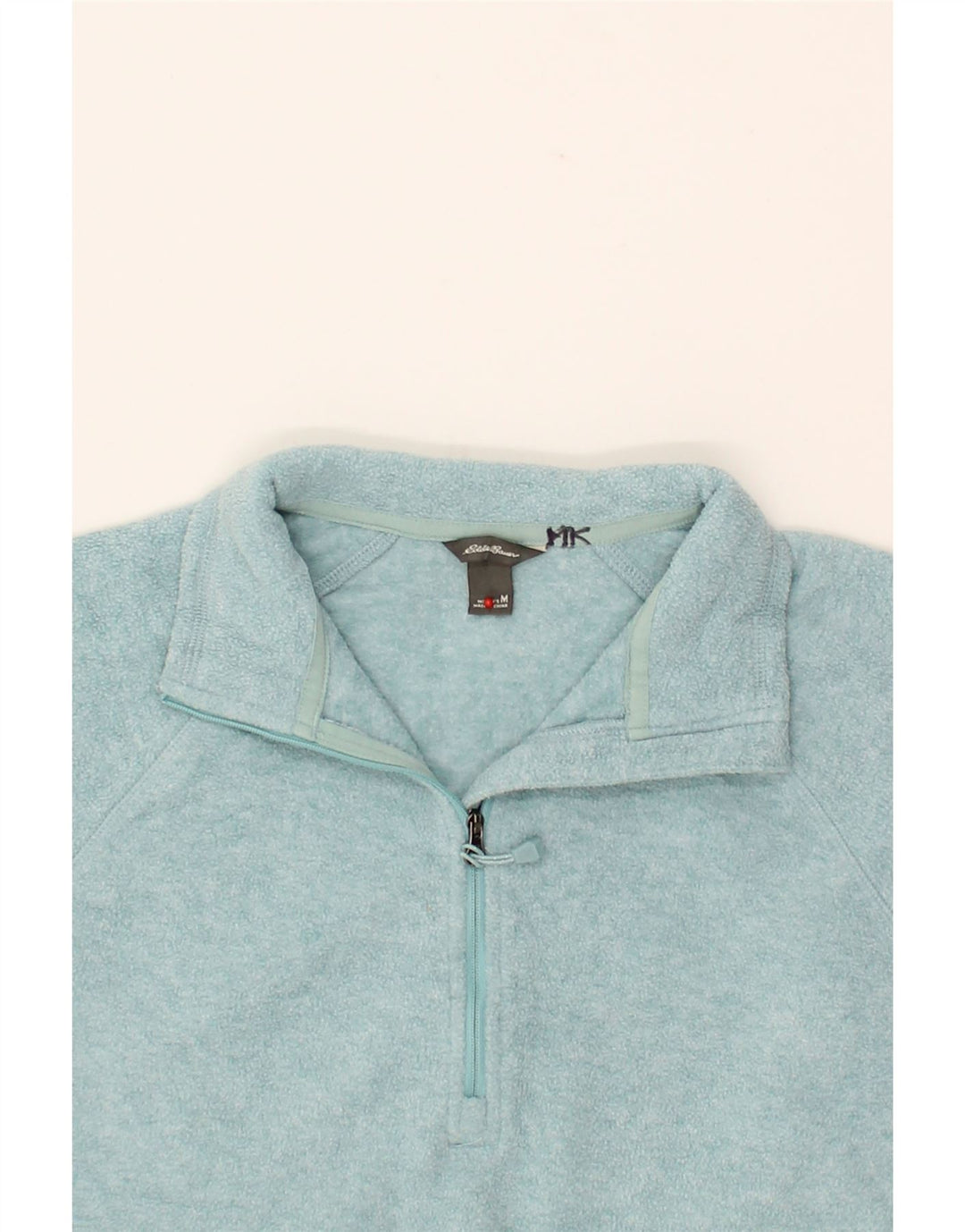 EDDIE BAUER Womens Zip Neck Fleece Jumper UK 14 Medium Blue Polyester Vintage Eddie Bauer and Second-Hand Eddie Bauer from Messina Hembry 