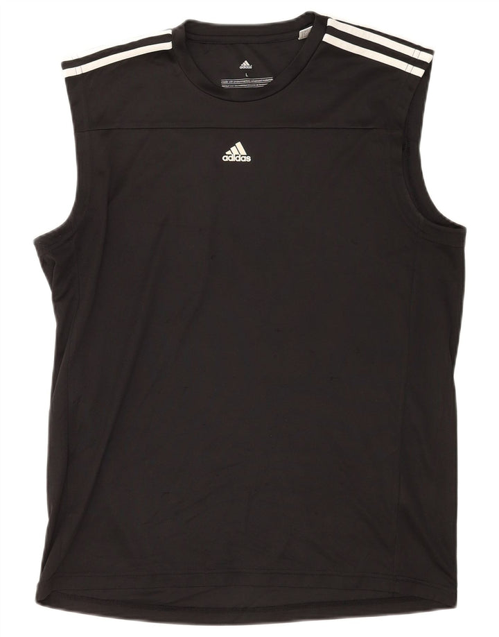 Adidas Ανδρικό γιλέκο Climalite Top Large Μαύρο Πολυεστέρας
