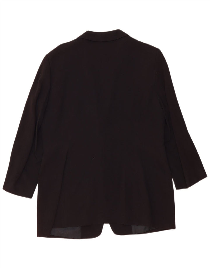 ZARA Γυναικείο μπουφάν μπλέιζερ με 1 κουμπί με 3/4 μανίκια EU 44 XL Black Rayon