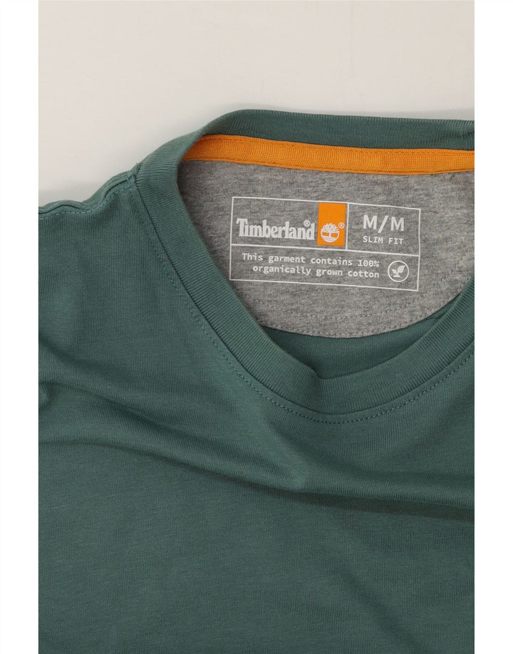 Ανδρικό T-shirt Timberland Slim Fit Top Μεσαίο πράσινο βαμβακερό