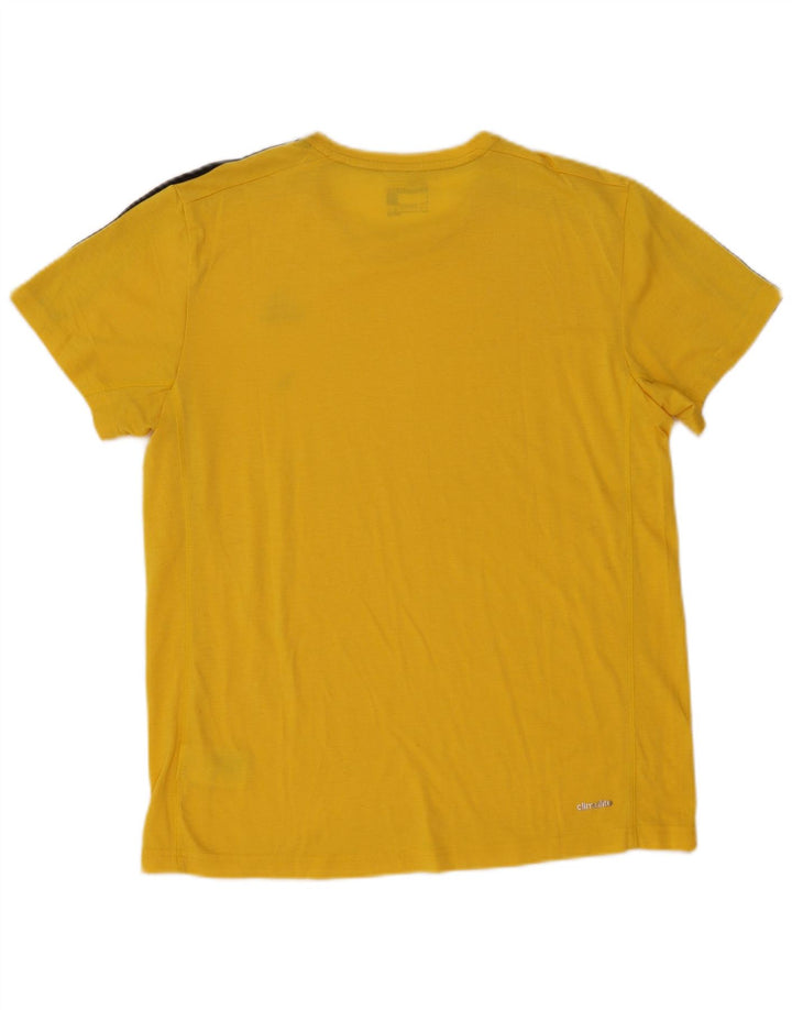 Adidas Ανδρικό T-Shirt Climalite Top Large Yellow Polyester