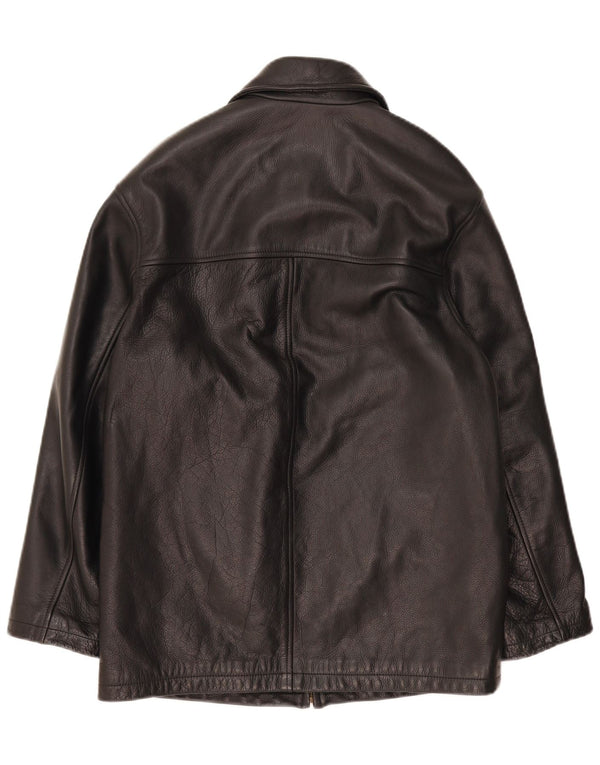 Chevignon Ανδρικό Δερμάτινο Μπουφάν UK 36 Small Black Leather