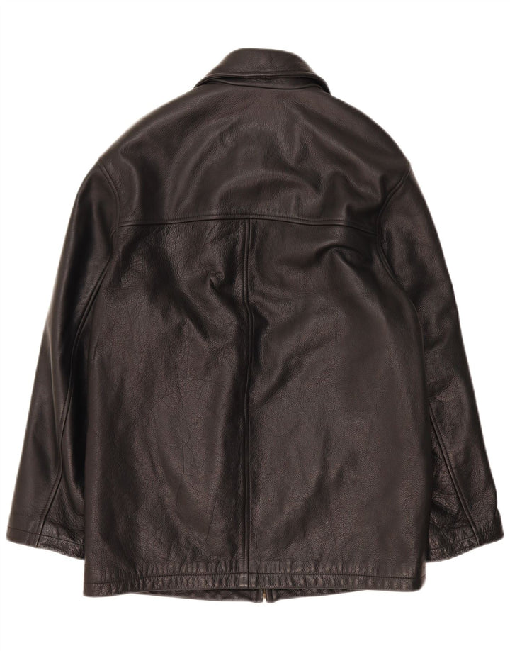 Chevignon Ανδρικό Δερμάτινο Μπουφάν UK 36 Small Black Leather