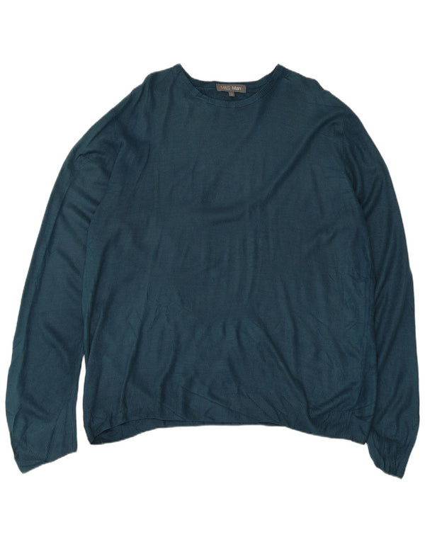 Ανδρικό πουλόβερ Marks & Spencer Boat Neck Jumper Large Green