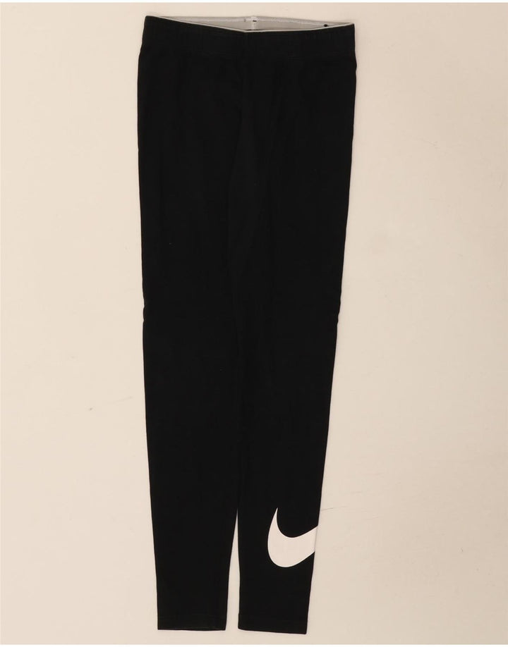 Γυναικεία γραφικά κολάν Nike UK 8 Μικρό μαύρο βαμβακερό