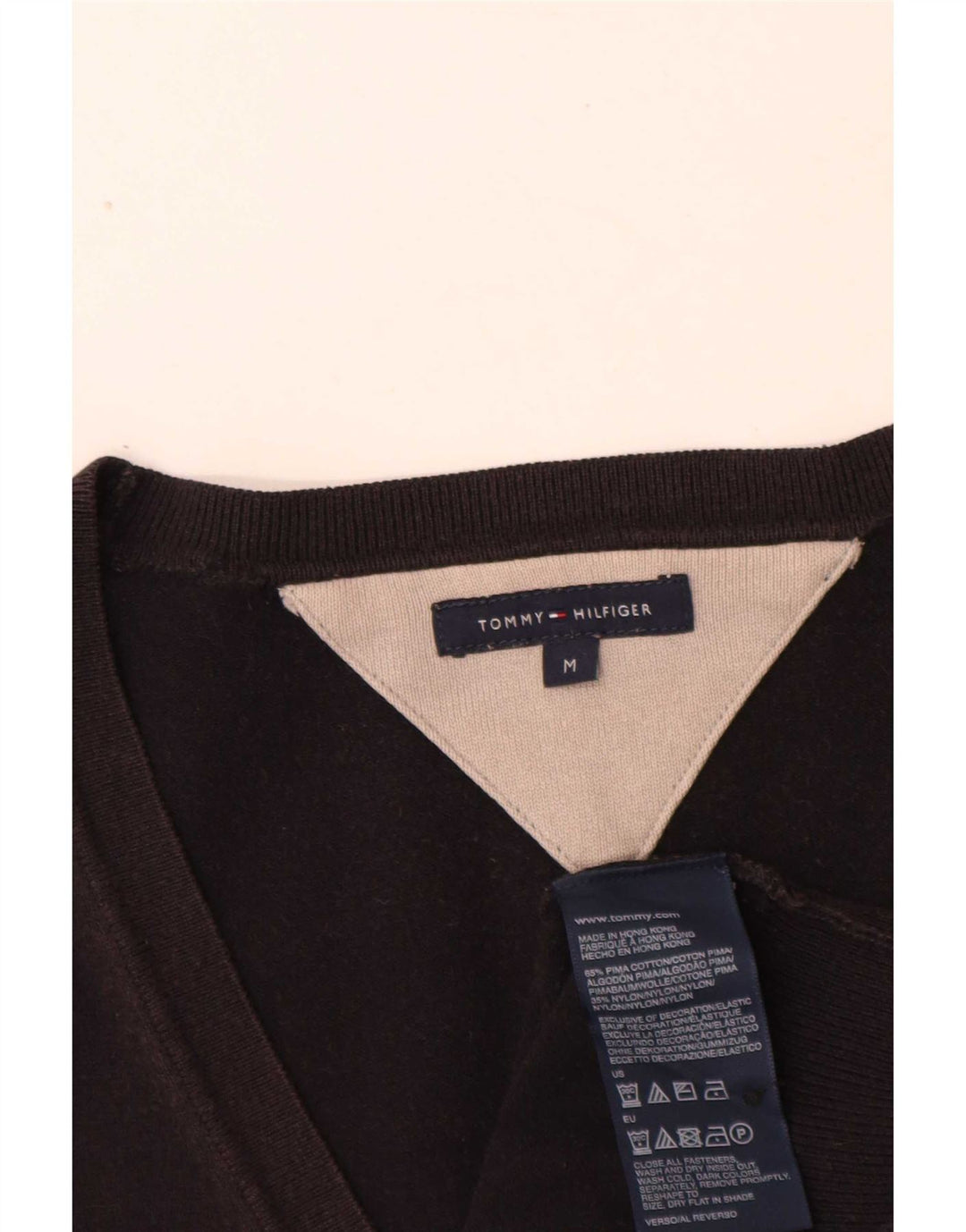 Γυναικεία ζακέτα Tommy Hilfiger, μεσαίο μαύρο βαμβακερό κλασικό