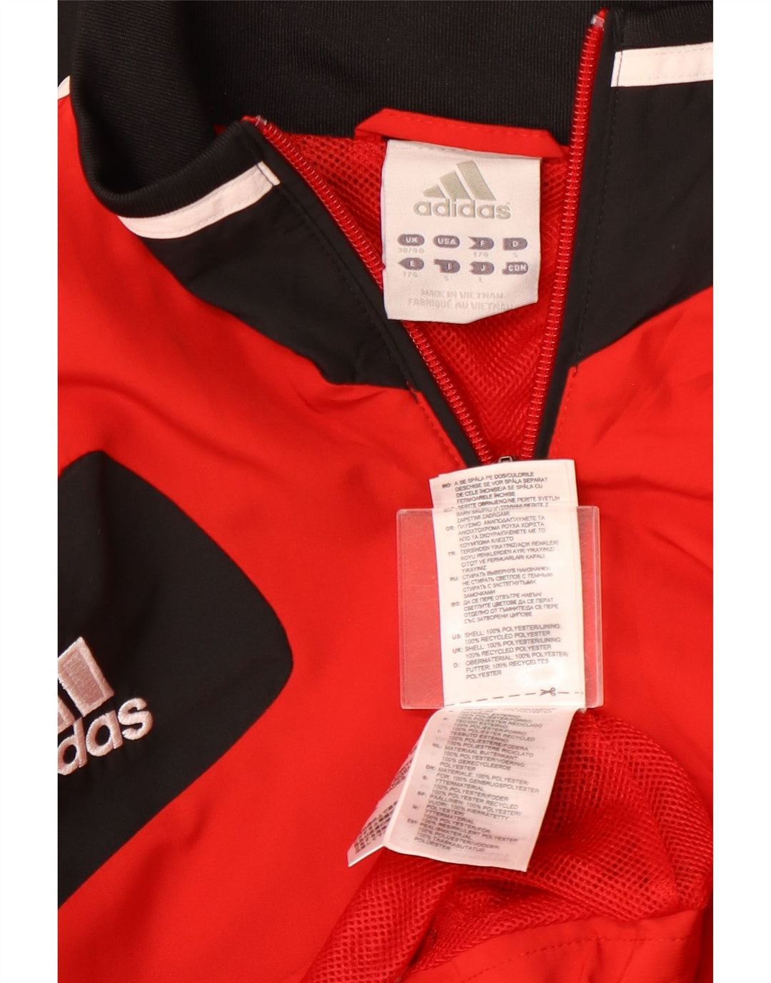 Ανδρική φόρμα γυμναστικής ADIDAS Top Jacket UK 38/40 Medium Red Colourblock