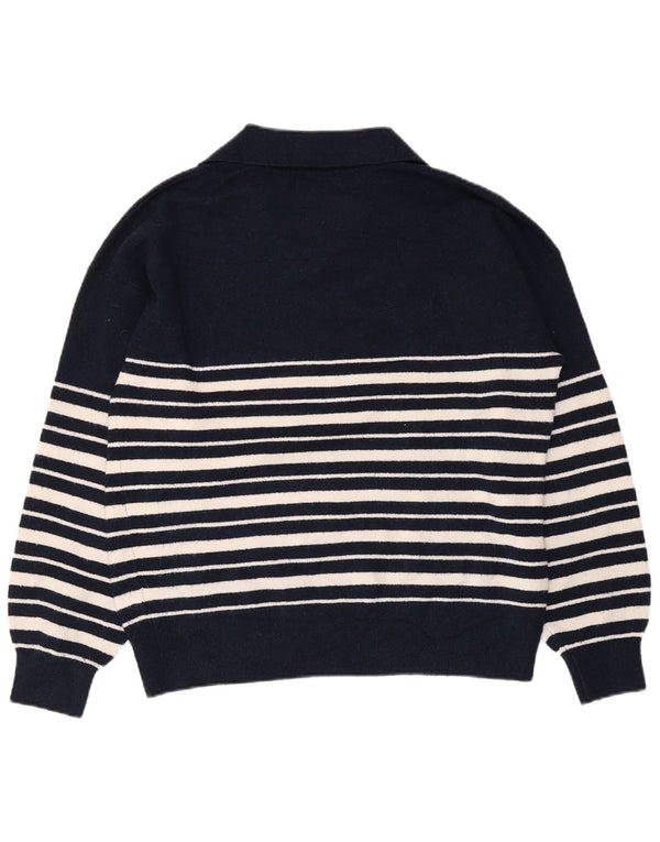 Marks & Spencer Γυναικείο πουλόβερ με λαιμό πόλο UK 14 Medium Navy Blue