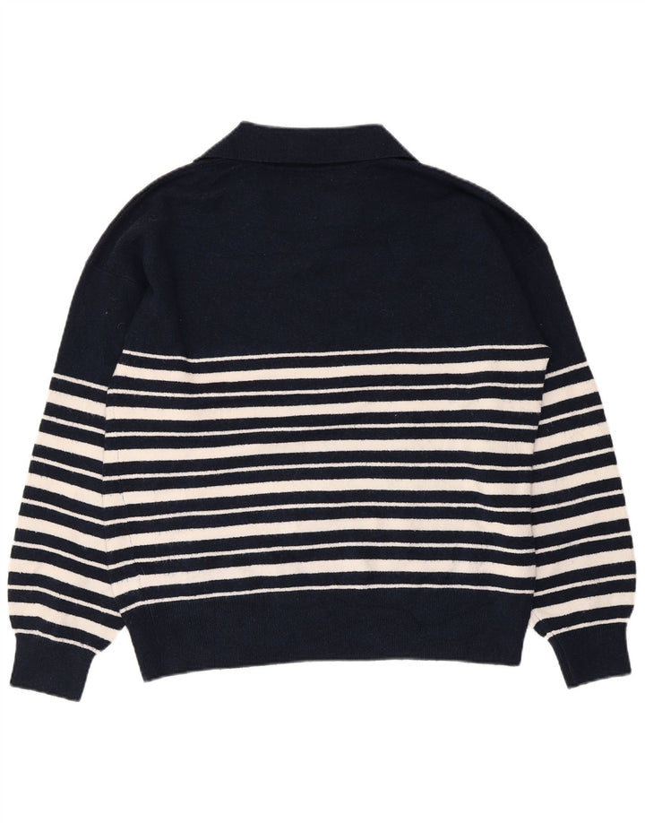 Marks & Spencer Γυναικείο πουλόβερ με λαιμό πόλο UK 14 Medium Navy Blue