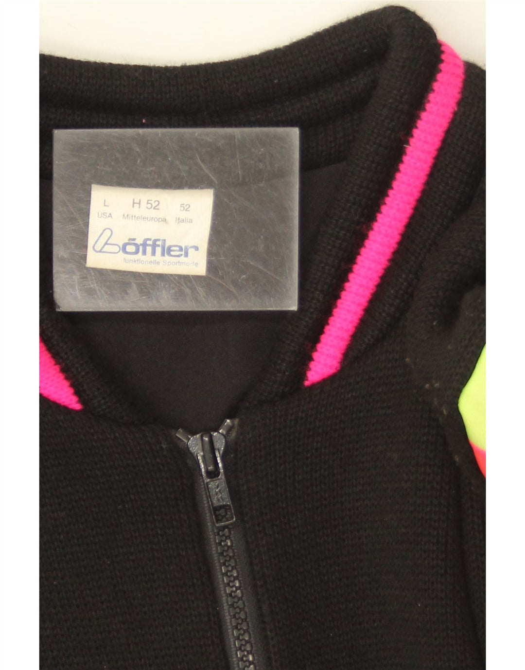Ανδρικό πουλόβερ Loffler Ski Jumper Μεγάλο μαύρο χρώμα μαλλί
