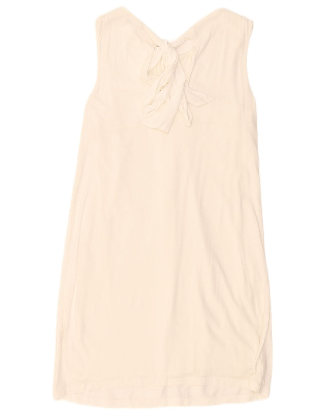 Massimo Dutti Γυναικείο Αμάνικο Φόρεμα Regular Shift UK 10 Small White